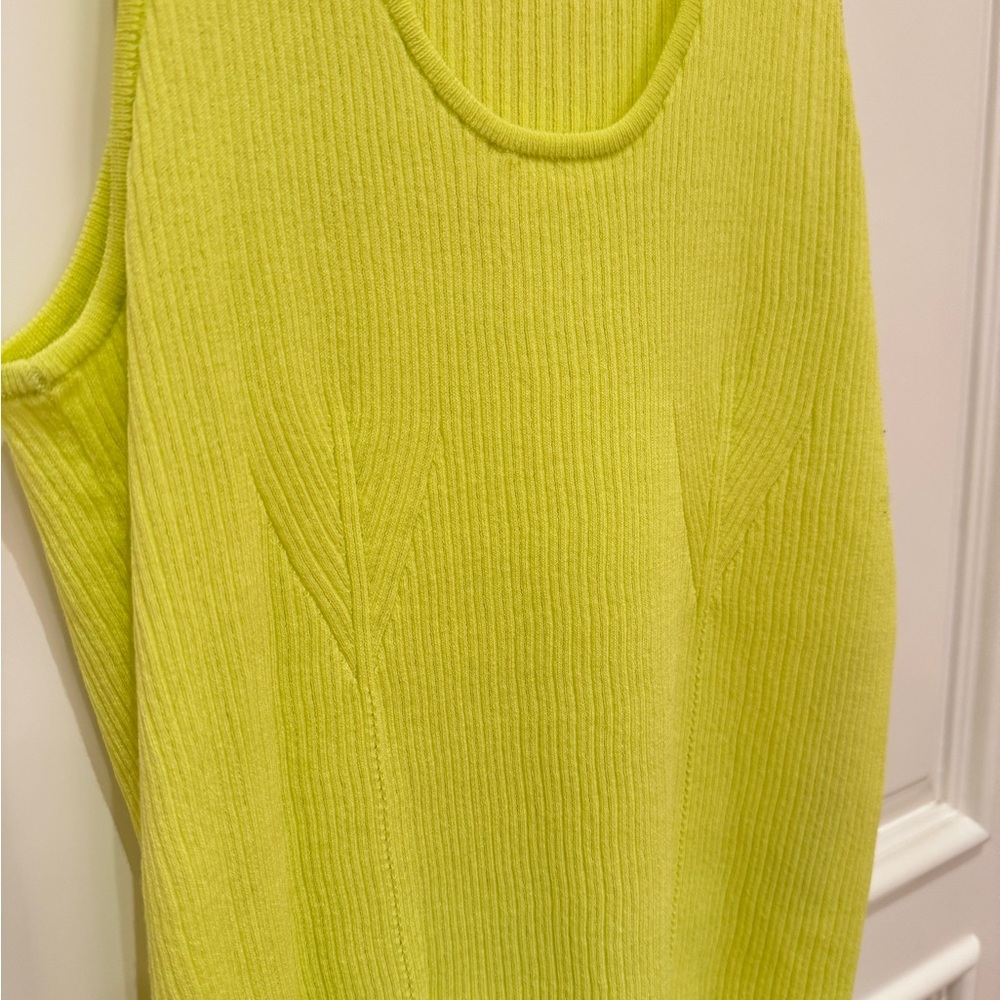 Twin-Set Yellow Ribbed Knit Tank Top - Picture 6 of 13